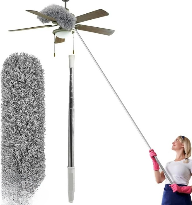 Extendable Telescope Microfiber Duster Long Handle For Cleaning Dust, Dirt And Stains