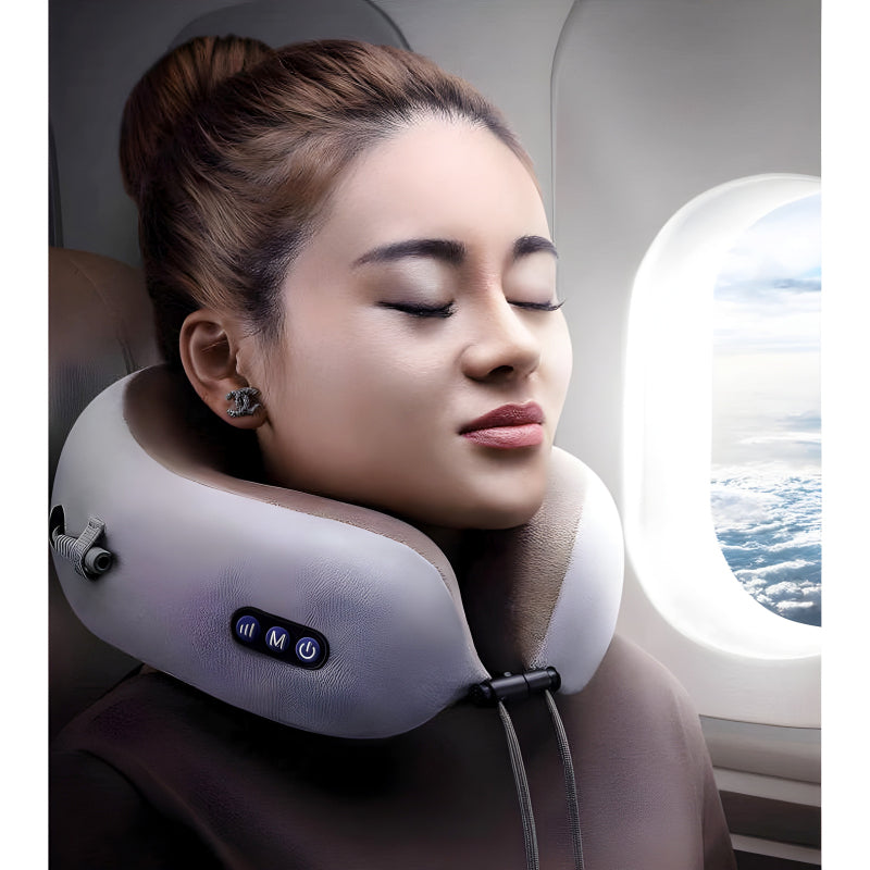 Compact And Versatile Electric U-Shaped Massage Pillow For Outdoor, Home, And Car Relaxation