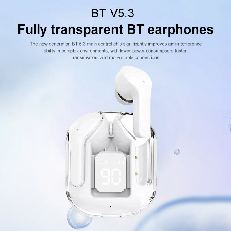 Air 31 Transparent Crystal Bluetooth Wireless Earbuds Head Set