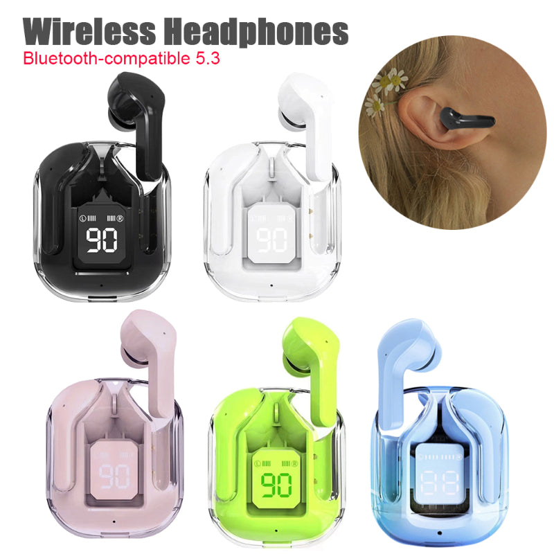 Air 31 Transparent Crystal Bluetooth Wireless Earbuds Head Set