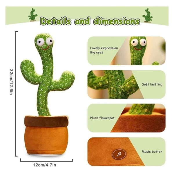 High Quality Portable Rechargeable Dancing Cactus Toy